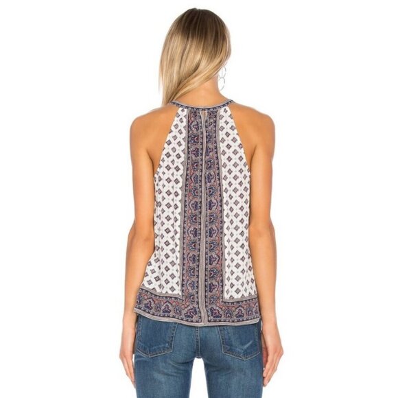 💕JOIE💕 Bradie 100% Silk Cami Top ~  Porcelain Border Print Medium NWT - Picture 4 of 16